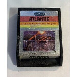 Atlantis Atari 2600, 1982 iMagic Retro Gaming Cartridge Tested Working